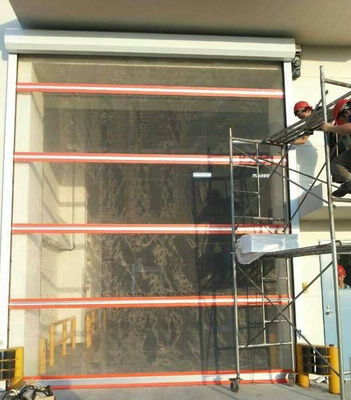 0.5-1.5m / S Membuka Pintu PVC Kecepatan Tinggi Tahan Angin Mudah Pengoperasian Pintu Cepat Keselamatan