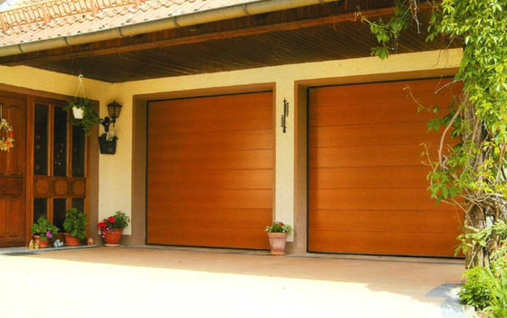 Custom Insulated Sectional Doors Aluminium Alloy Garage / Posisi Toko Manufaktur Pabrik Eksterior Grosir