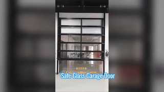 Pilih Pintu Garasi Bagian Kaca Transparan Kedap Air Kaca Paduan Aluminium Untuk Keamanan Tinggi