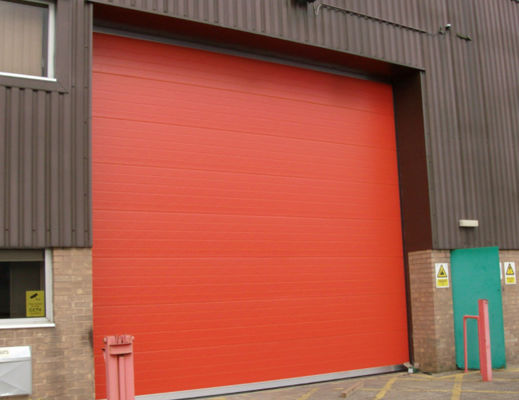 Lifting Door Perspektif Standar HighSpeed ​​Sliding Door 42mm Panel Industrial Sectional Overhead Garage Doors