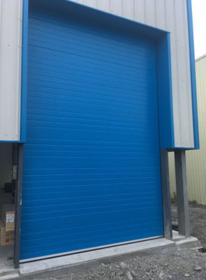 Industrial Sliding Insulated Sectional Doors Aluminium Alloy Overhead Panel 9.0mm Double Glazing