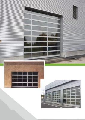 220 / 230V Pintu Garasi Transparan, Struktur Pintu Garasi Aluminium Modern