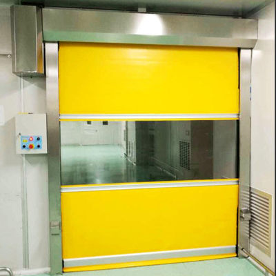 Pintu Tirai Rol Cepat PVC Kebisingan Rendah Untuk Rana Otomatis Kain Bengkel