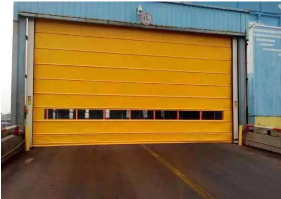 Pintu Tirai PVC Tarik Roller Shutter Rolling Gate Logistik Kecepatan Cepat 220V 1 Fase