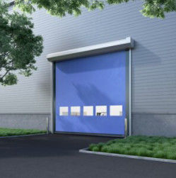 Kecepatan tinggi PVC Rapid Shutter Roll Up Pintu Tahan Cuaca 304 Baja tahan karat