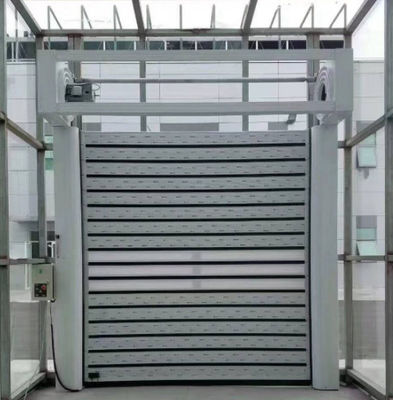 Power Coated Roll Up Shutter High Speed Spiral Door 220mm Aluminium Cepat Tutup Cepat Terisolasi