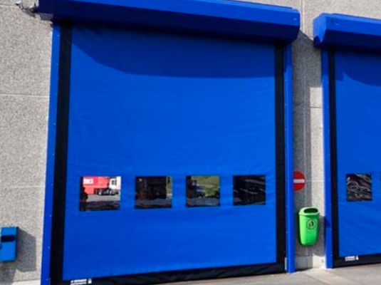 Transparan Fast Roller Shutter Pintu Manual Operasi Galvanized Steel Servo