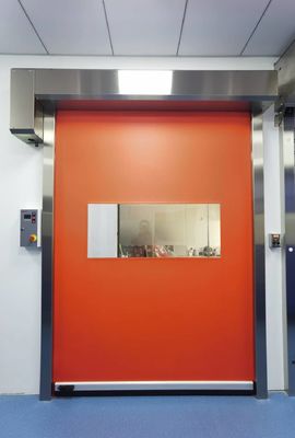 Transparan Fast Roller Shutter Pintu Manual Operasi Galvanized Steel Servo