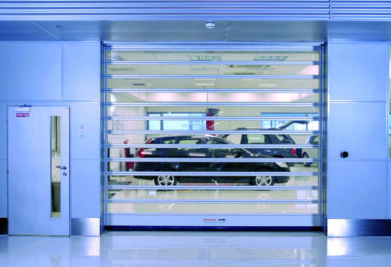 Aluminium Transparan Kecepatan Tinggi Spiral Door Roller Shutter Keamanan Dan Efisiensi