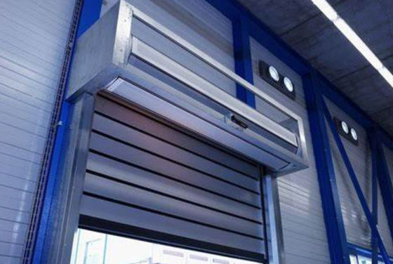 0.75KW Rapid Roll Door Aluminium Efisiensi Keamanan Transparan