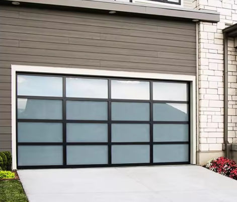 Double glazing Glass Aluminium Bagian Garasi Pintu Isolasi Suara