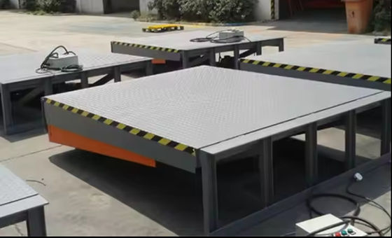 Mechanical Loading Dock Leveler Galvanized Finish Safety Bar Platform Hidraulik Untuk Level Dock