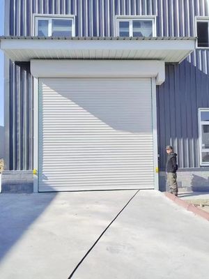 Aluminium transparan kecepatan tinggi spiral pintu untuk efisiensi keselamatan dan aluminium paduan Industrial Rolling Up Door