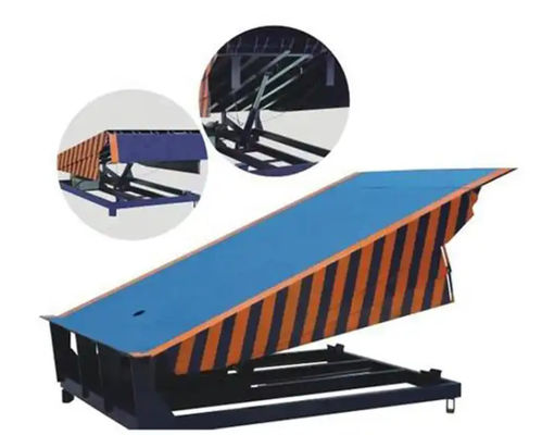 Galvanized Finish Loading Dock Leveler dengan ukuran platform yang dapat disesuaikan dan panjang bibir 6 Ton Platform hidrolik listrik