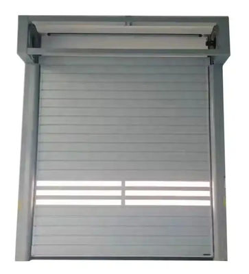 Pintu Spiral Kecepatan Tinggi Alloy Aluminium Dengan Sensor Fotoelektrik 220V/50HZ Sumber Daya Untuk Lokakarya Dengan Permukaan Selesai
