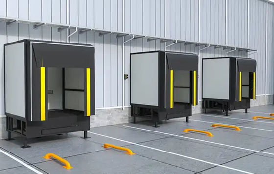 Pakaian tahan kain Loading Dock Shelters Warna yang disesuaikan Daya tahan tinggi Industrial Dock Shelter Sponge Dock Seal