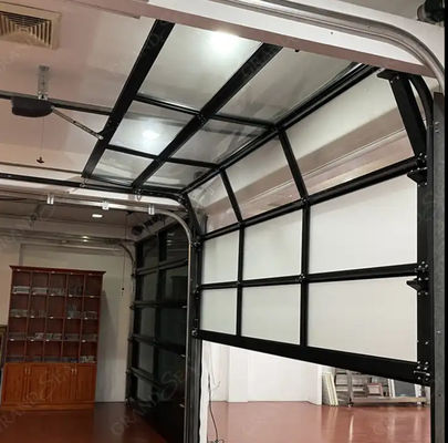 Modern Putih Aluminium Bagian Pintu dengan Keamanan Kaca Kaca Ganda Modern panel bagian atas kaca transparan