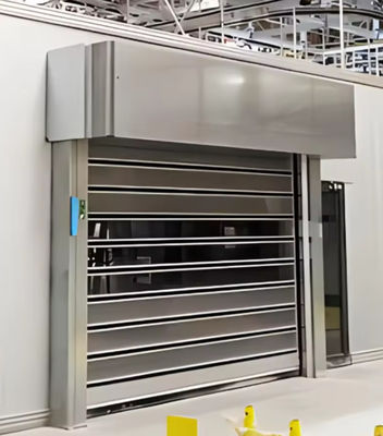 Aluminium Alloy 0,8m/s Kecepatan Penutupan Metal Cepat Overhead High Speed Rolling Door