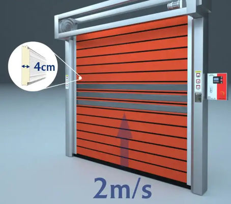 PLC dikendalikan Spiral Overhead Door Otomatis Eksterior Aluminium komersial