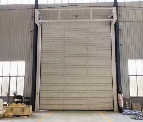 PLC dikendalikan Spiral Overhead Door Otomatis Eksterior Aluminium komersial