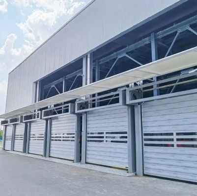 PLC dikendalikan Spiral Overhead Door Otomatis Eksterior Aluminium komersial