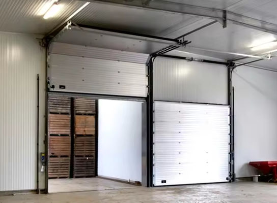 Pintu Bagian Baja Terisolasi dengan Polyurethane Foam Isolasi Angkat Vertikal Pintu Bagian Baja Metal Geser