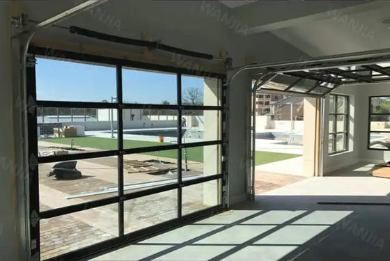 Manual atau Otomatis Watertightness Kelas 3 Transparan Garage Door Kaca Bagian Garage Door Custom
