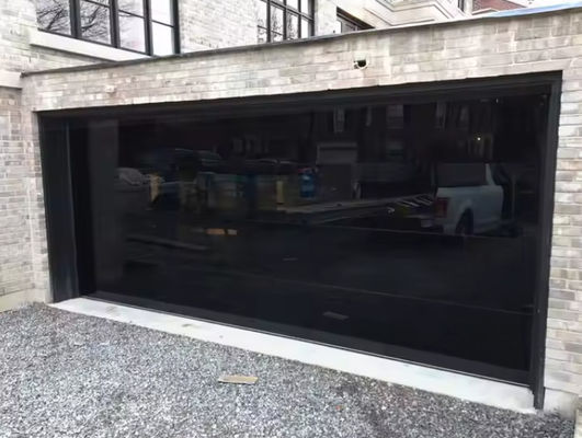 Manual atau Otomatis Watertightness Kelas 3 Transparan Garage Door Kaca Bagian Garage Door Custom