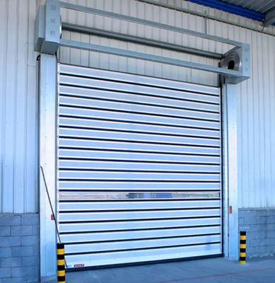 Pintu spiral bermotor berkecepatan tinggi dengan sensor fotoelektrik 0.8m/s Kecepatan dan 220V/50HZ Pasokan listrik Otomatis Industri