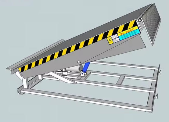 Panjang bibir yang dapat disesuaikan Listrik Loading Dock Leveler Dengan Powder Coated Finish Dan Kontrol Keamanan