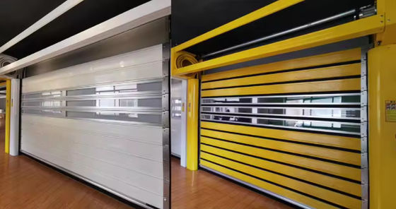 Pintu spiral kecepatan tinggi dengan kontrol PLC pada kecepatan 0,8m / s Sistem keamanan sensor fotoelektrik