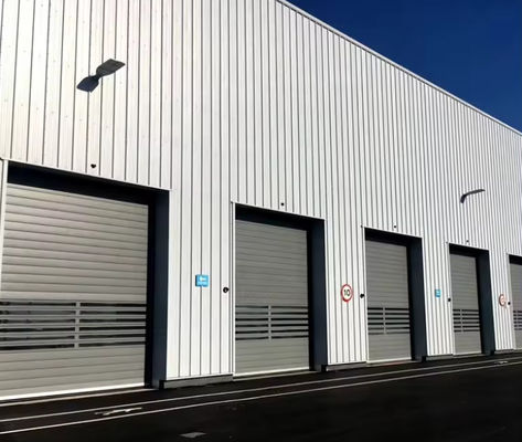 PLC dikendalikan kecepatan Spiral Pintu dengan 0,8m / s Pembukaan dan penutupan kecepatan Disesuaikan Advanced Roll Up Garage Roller Pintu