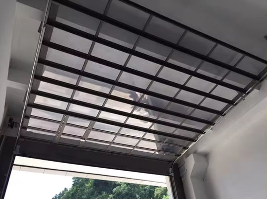 Keamanan Aluminium Bagian Pintu Dengan Kaca Kaca Ganda Dalam Berbagai Warna Full View Overhead Bagian