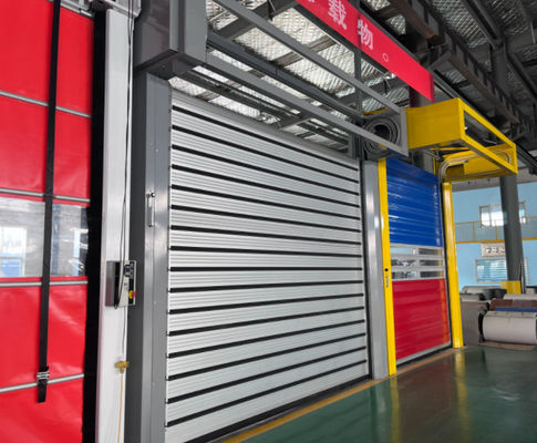 0.8m/s Aluminium Alloy Speed Spiral Door dengan 220V/50HZ Power Supply Aluminium Metal Autom Shutter Cepat