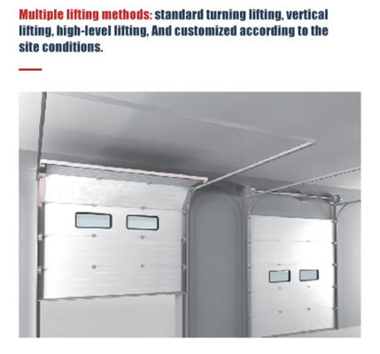 Pintu atas bagian yang dilapisi bubuk dengan isolasi poliuretan Vinyl / Sikat Weatherstripping