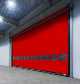 304 stainless steel termal terisolasi kecepatan cepat roll up PVC shutter pintu komersial cepat otomatis