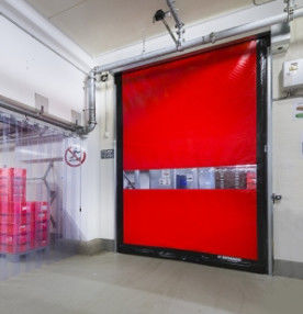 304 stainless steel termal terisolasi kecepatan cepat roll up PVC shutter pintu komersial cepat otomatis