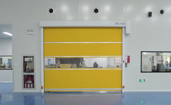 Remote Control Modern Style Pintu Penutup Cepat PVC Dengan Isolasi Termal