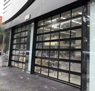 Modern Bagian Overhead Full View Sound Insulated Glass Bagian Aluminium Garasi Pintu Dengan Kaca Ganda