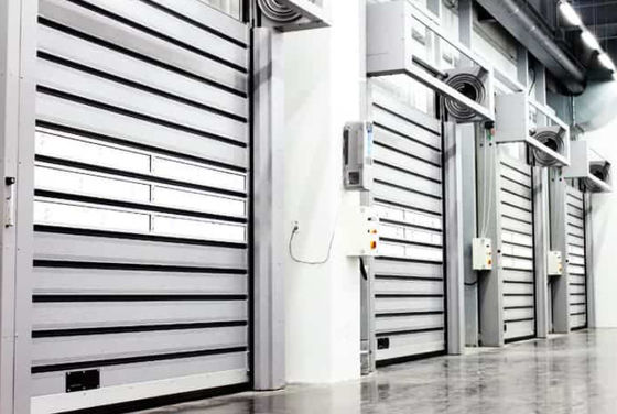 Pintu spiral tahan lama untuk keamanan yang ditingkatkan Metal Aluminium Quick Rolling Shutter Pintu
