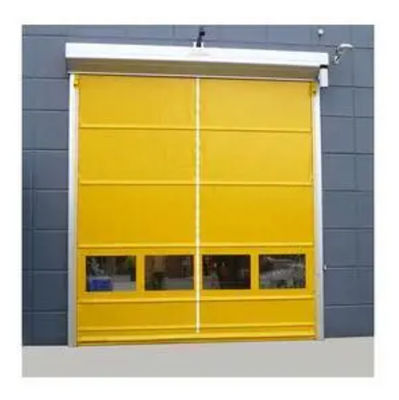 304 stainless steel kecepatan tinggi PVC Roll Up Rapid Shutter Door untuk pemeliharaan rendah dan isolasi panas