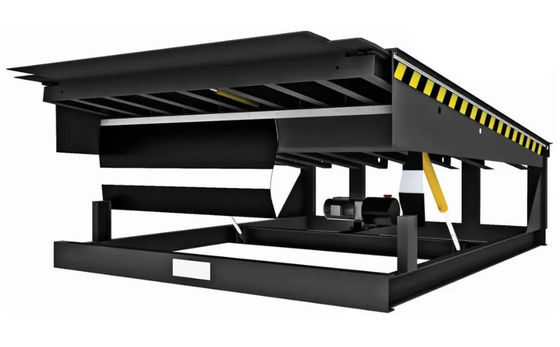 Dock Door Levelers Workshop Automatic Dock Plate 25000-40000LBS Desain aman dengan ketinggian dek yang dapat disesuaikan dan bar keamanan
