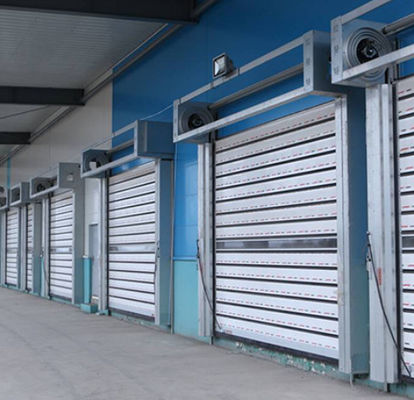 Fast Gate Aluminium Transparent High Speed Spiral Door dengan kecepatan penutupan 0,8m/s dan kecepatan pembukaan 0,8m/s