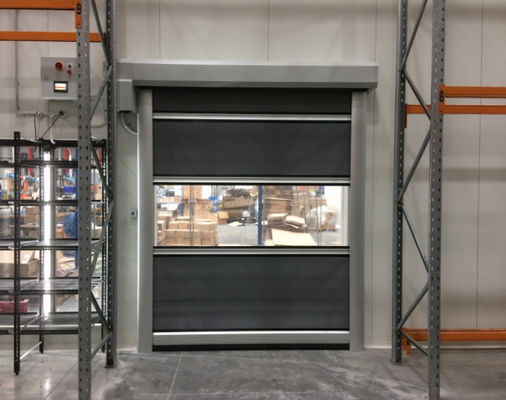 Low Maintenance High Speed PVC Roll Up Rapid Shutter Door 304 Material baja tahan karat untuk isolasi termal