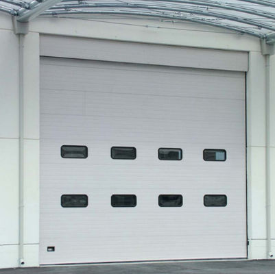 Desain panel datar atau kontur Pintu Garasi Seksional Terisolasi Komersial Untuk Mall 50mm-80mm Ketebalan Pintu Lift Vertikal Industri