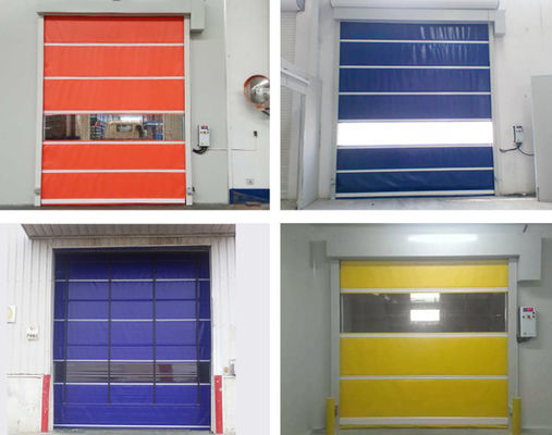 High Speed PVC Roll Up Rapid Shutter Door 304 Material stainless steel Operasi manual Isolasi