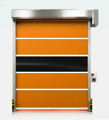 Kain Terisolasi Tirai Kecepatan Tinggi PVC Roll Up Rapid Shutter Pintu 304 Baja tahan karat Material Keamanan Tahan Cuaca