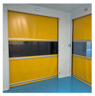 Kain Terisolasi Tirai Kecepatan Tinggi PVC Roll Up Rapid Shutter Pintu 304 Baja tahan karat Material Keamanan Tahan Cuaca