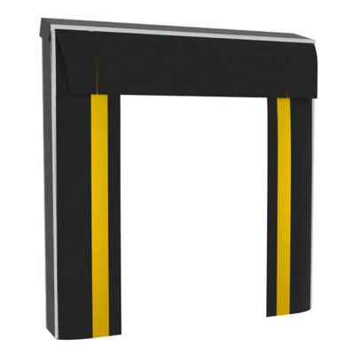 Low Maintenance PVC Plastic Rubber Adjustable Loading System Dock Door Shelter untuk kenyamanan loading