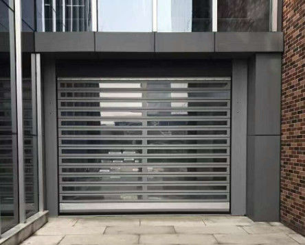 Efisiensi Keamanan Tinggi Aluminium Transparan Pintu Spiral Kecepatan Tinggi Dengan Pasokan Listrik 220V / 50HZ